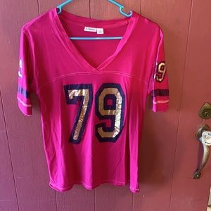 Jersey Style V-Neck T-Shirt